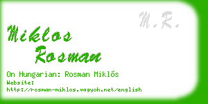 miklos rosman business card